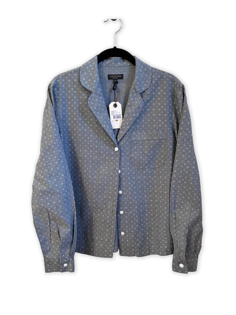 Rag & Bone AUDLEY Urban Cotton Pajama Shirt Size S/P